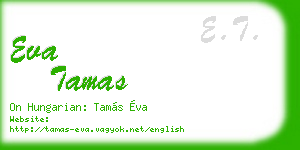 eva tamas business card