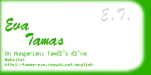 eva tamas business card